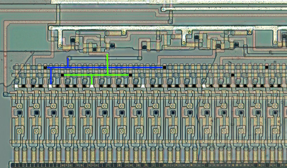 Q13 through Q16 painted in white/black depending on whether they are absent/present