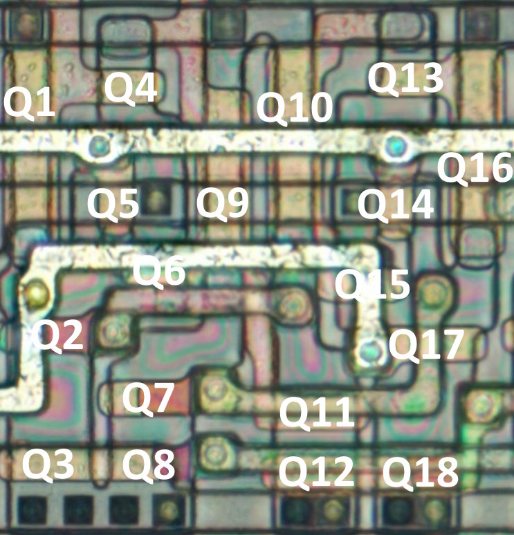 Target of today's mucking around with transistors located and numbered