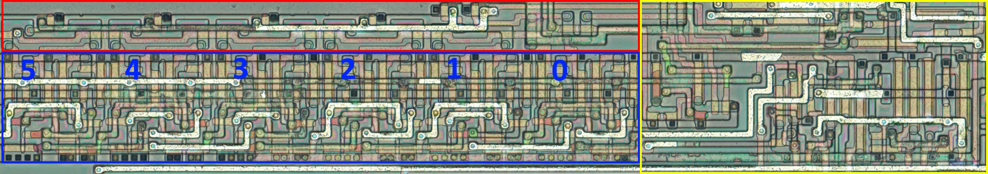 Chain 1 with marked chain bits and other regions of interest