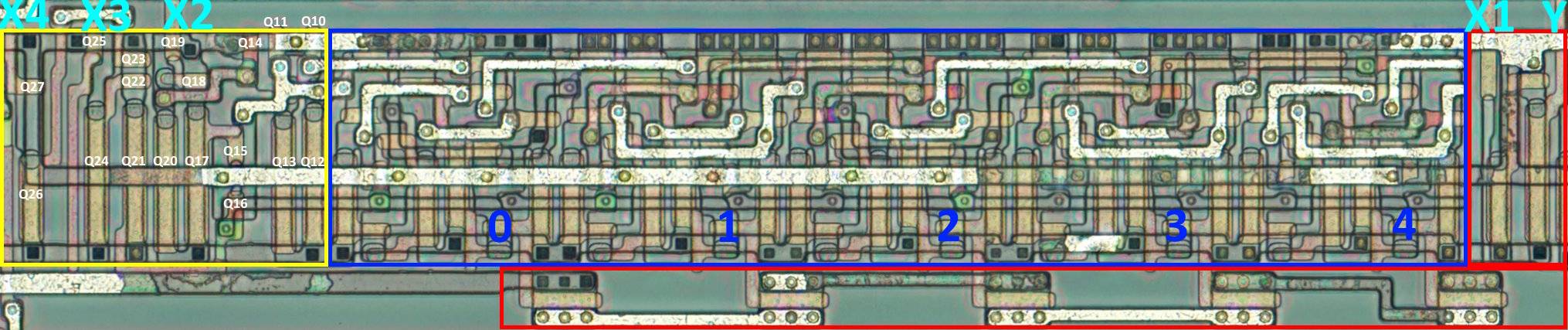 Chain 2 with marked control circuit transistors