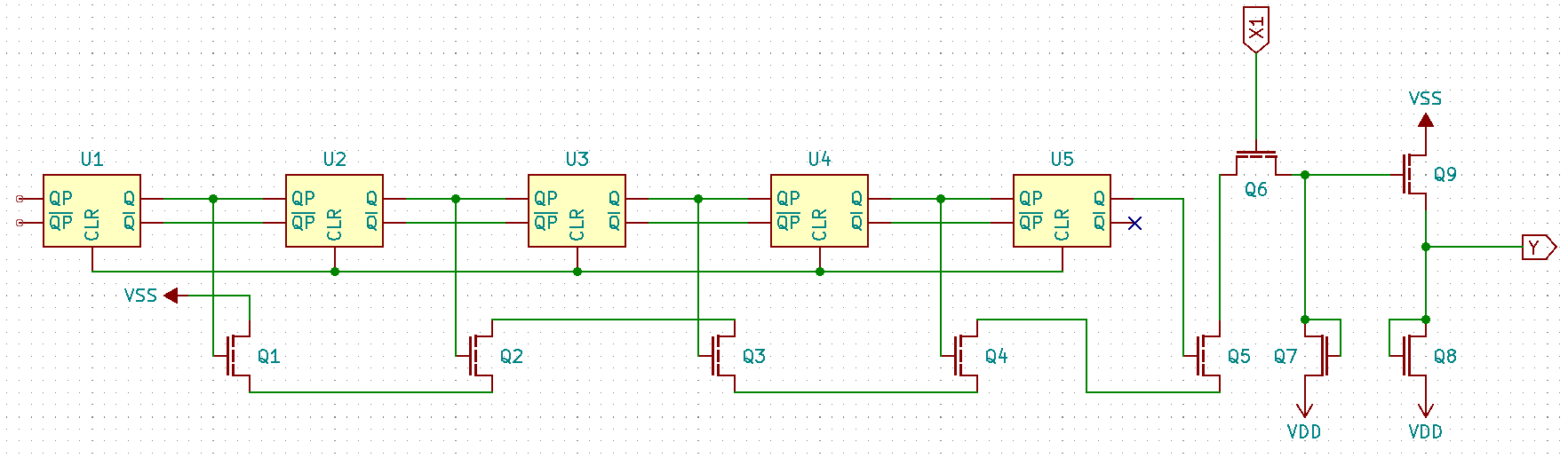 Chain 2 schematic with output parts placed