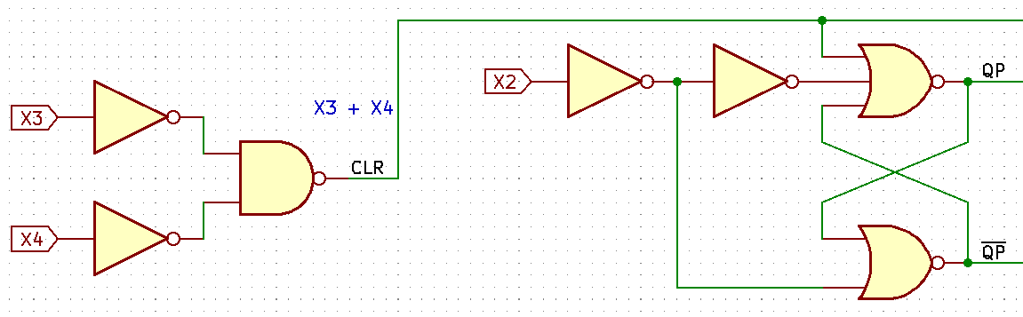 Chain 2 schematic with control part drawn using logic gates