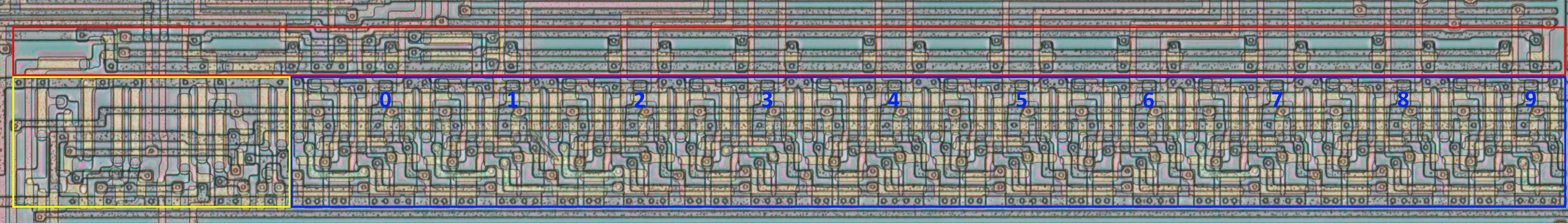 Chain 3 with marked chain bits and other regions of interest