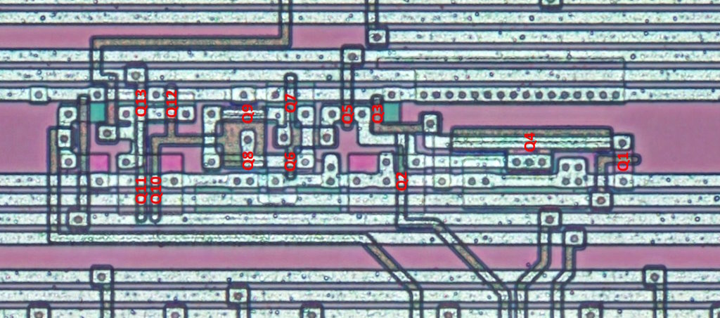 Sense/driver circuit transistors